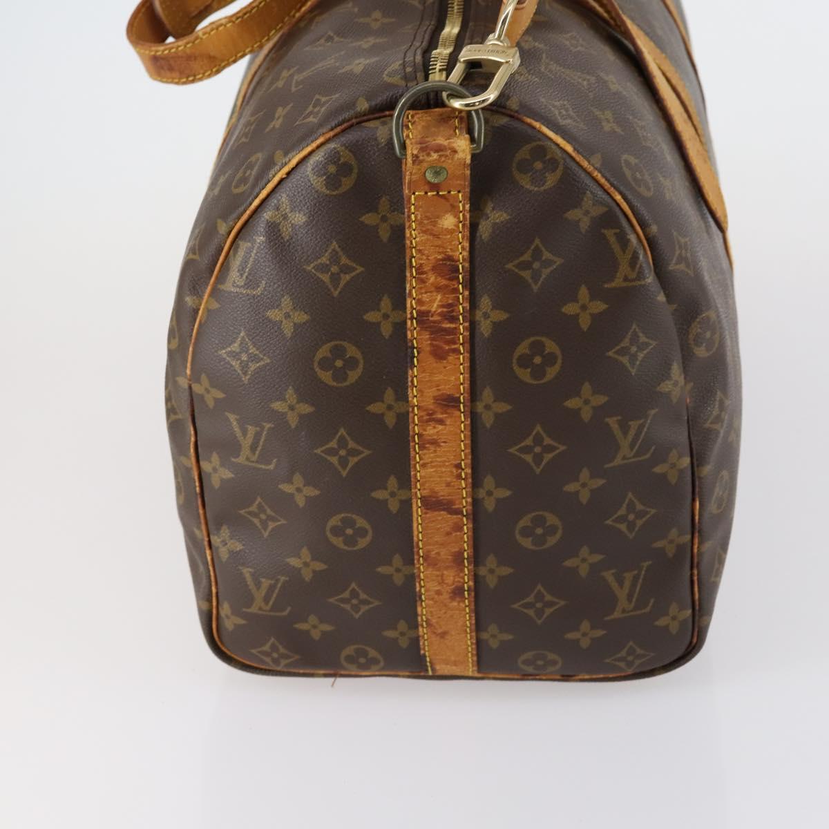 LOUIS VUITTON Monogram Keepall Bandouliere 50 Boston Bag M41416 LV Auth bs30888