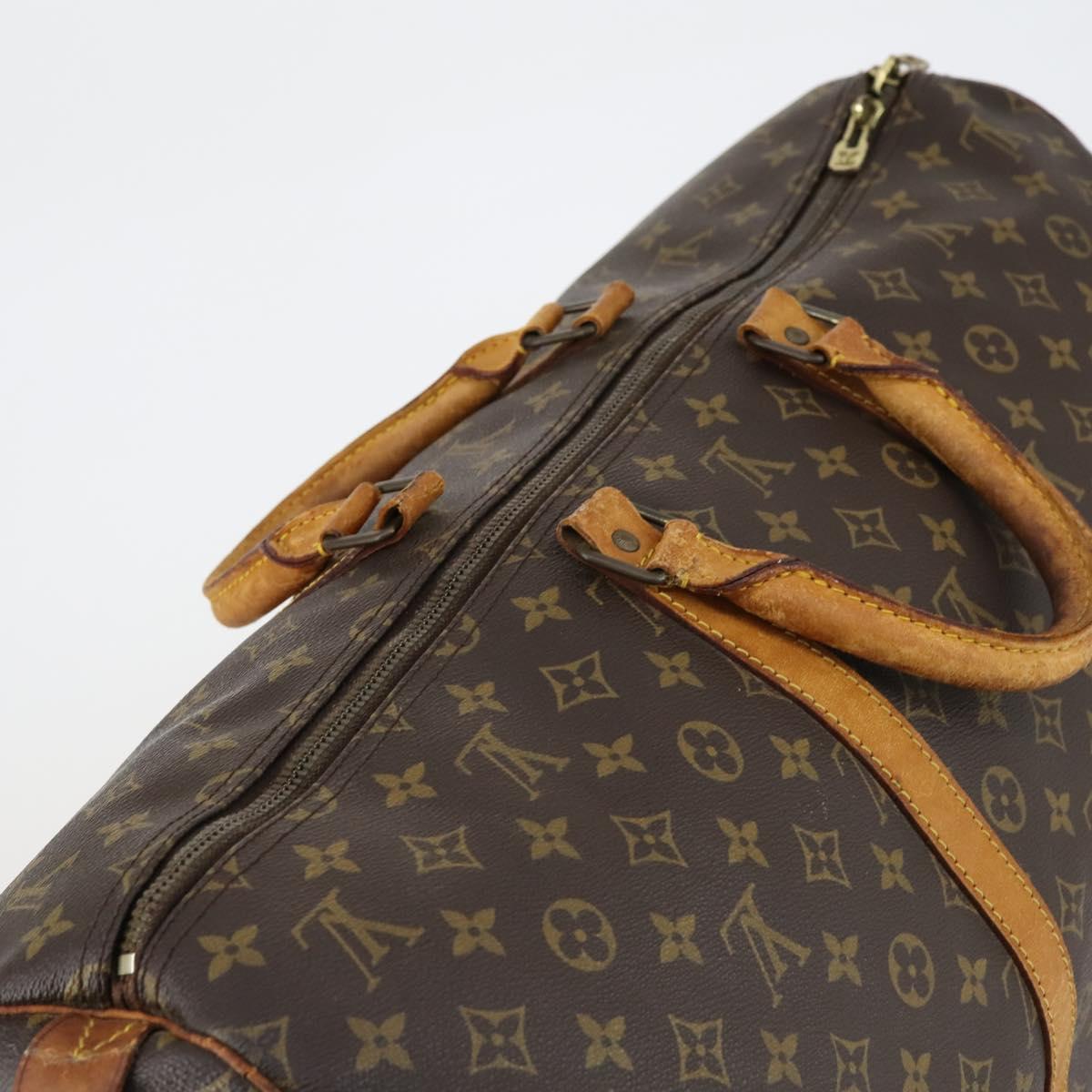 LOUIS VUITTON Monogram Keepall 55 Boston Bag M41424 LV Auth bs30890