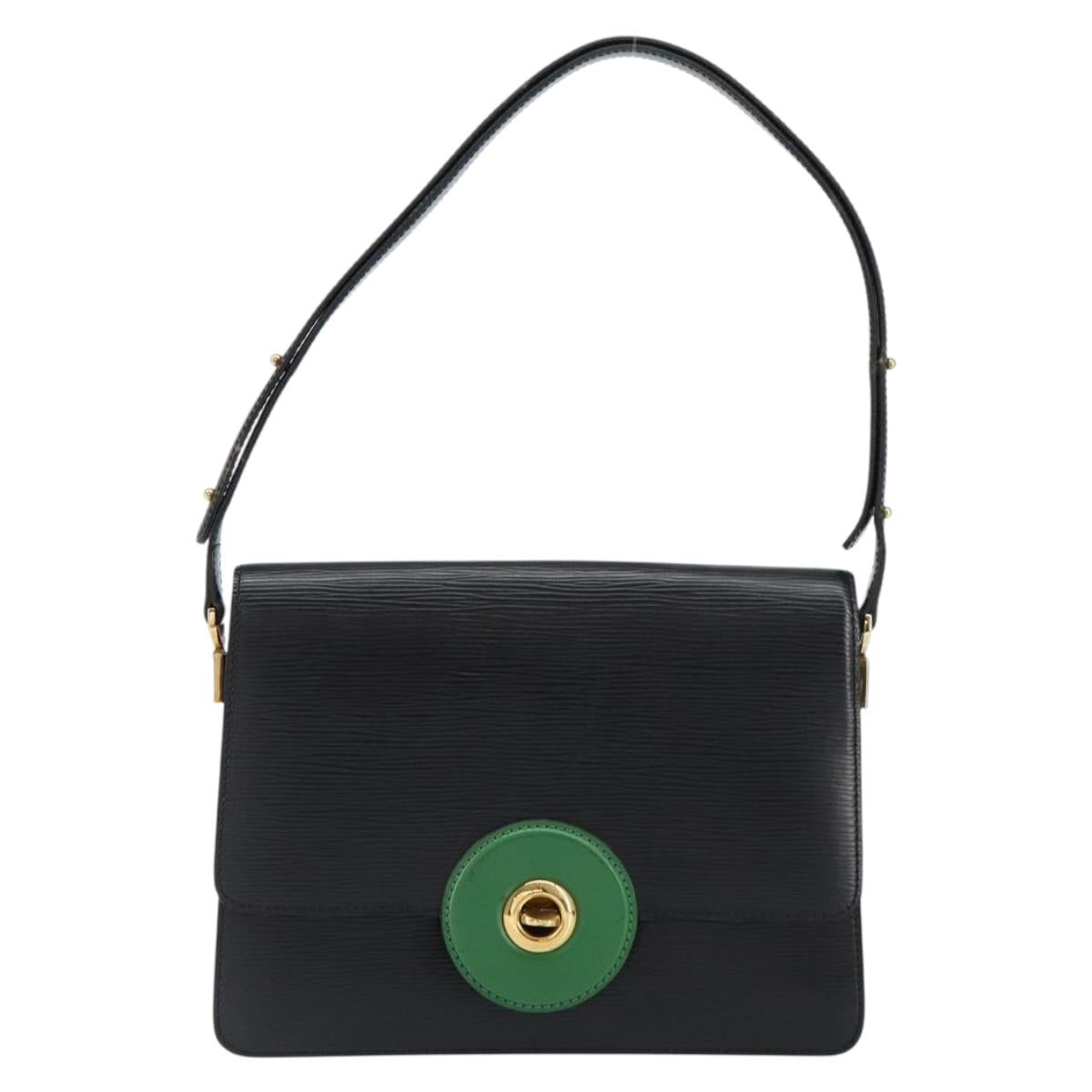 LOUIS VUITTON Epi Free Run Shoulder Bag Green Black M52414 LV Auth bs30895