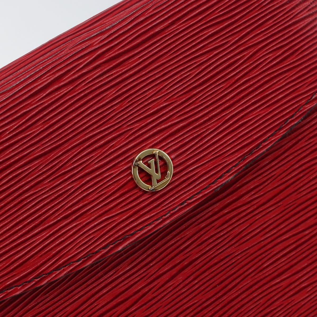 LOUIS VUITTON Epi Montaigne 23 Clutch Bag Red M52667 LV Auth bs30896