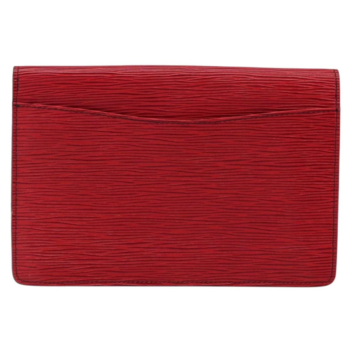 LOUIS VUITTON Epi Montaigne 23 Clutch Bag Red M52667 LV Auth bs30896