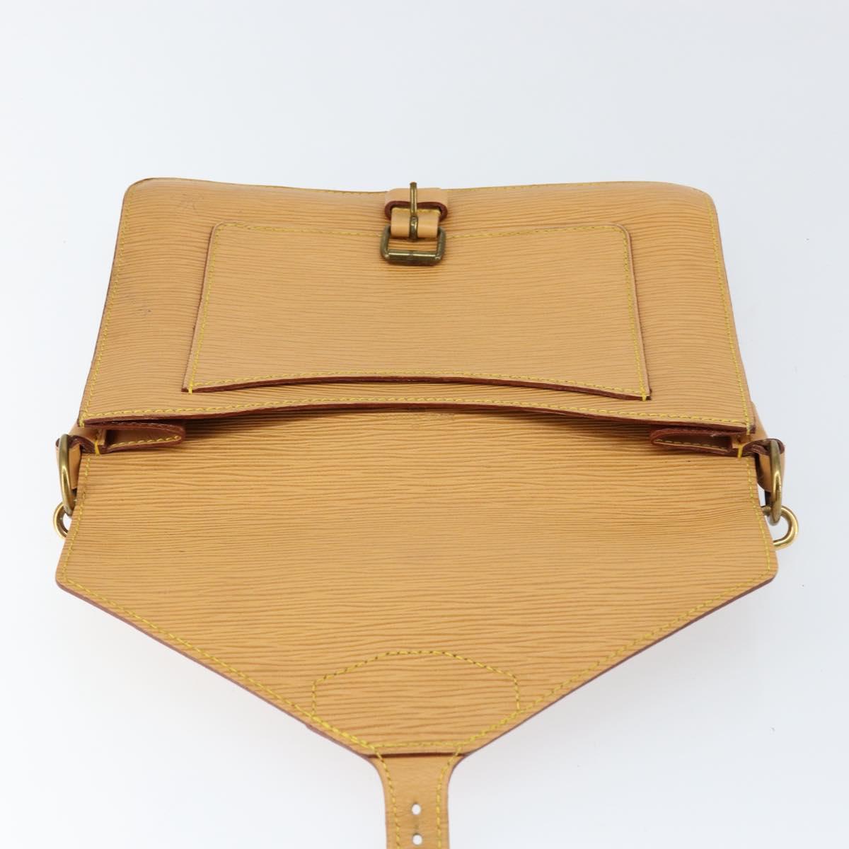 LOUIS VUITTON Epi Biface Hand Bag 2way Beige LV Auth bs30897