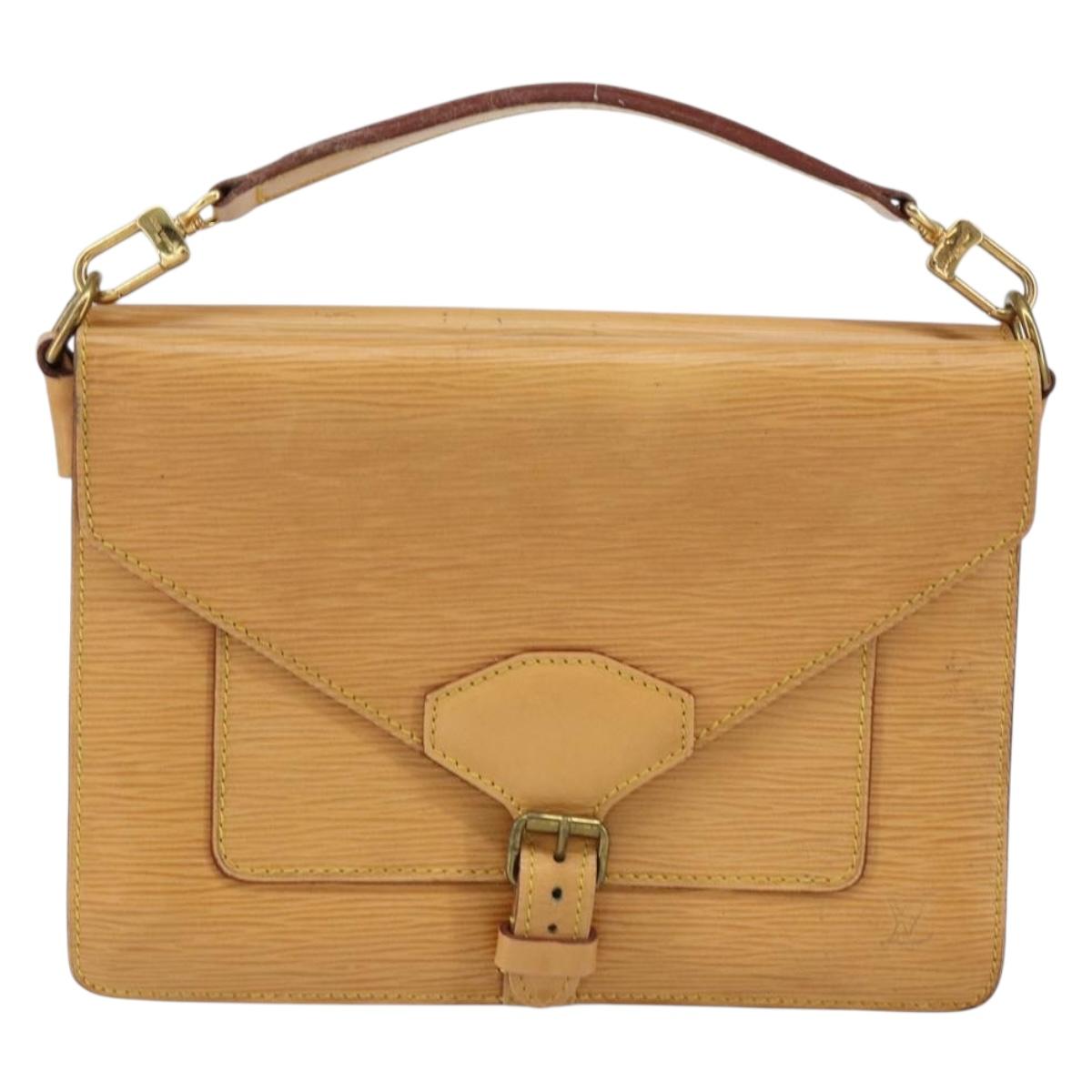 LOUIS VUITTON Epi Biface Hand Bag 2way Beige LV Auth bs30897
