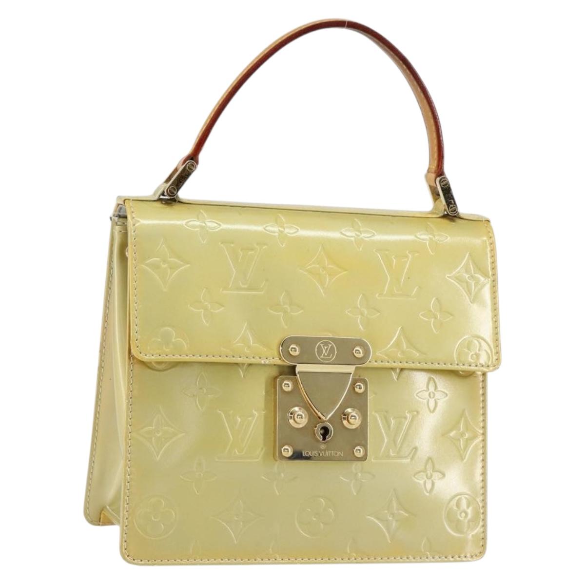 LOUIS VUITTON Monogram Vernis Spring Street Hand Bag Gris M91029 LV Auth bs30901