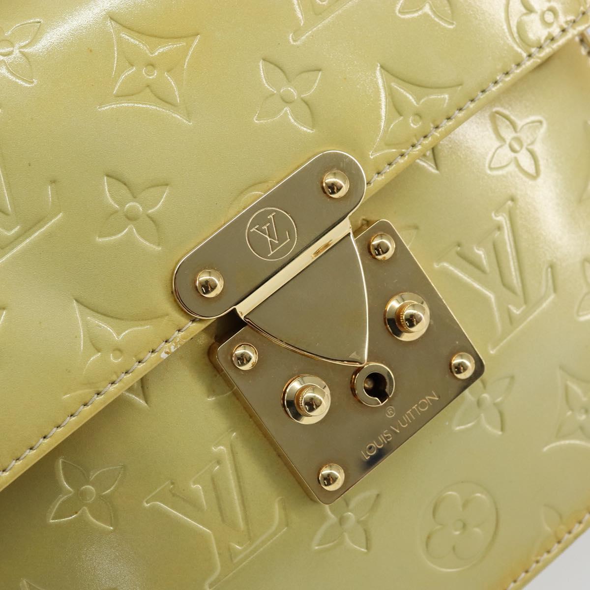 LOUIS VUITTON Monogram Vernis Spring Street Hand Bag Gris M91029 LV Auth bs30901