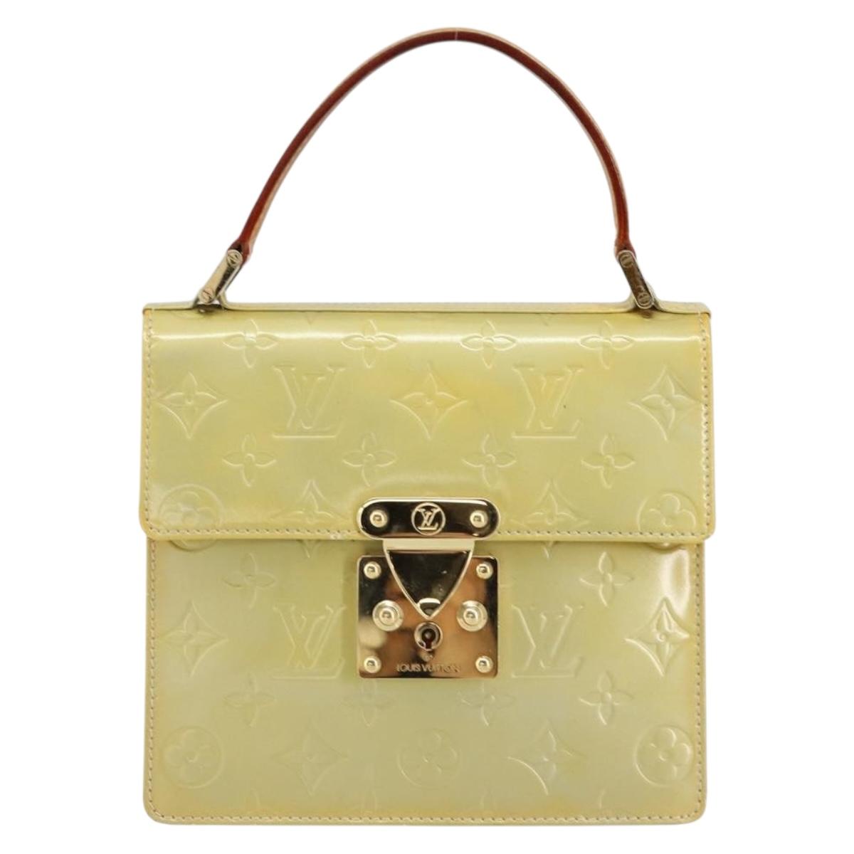 LOUIS VUITTON Monogram Vernis Spring Street Hand Bag Gris M91029 LV Auth bs30901