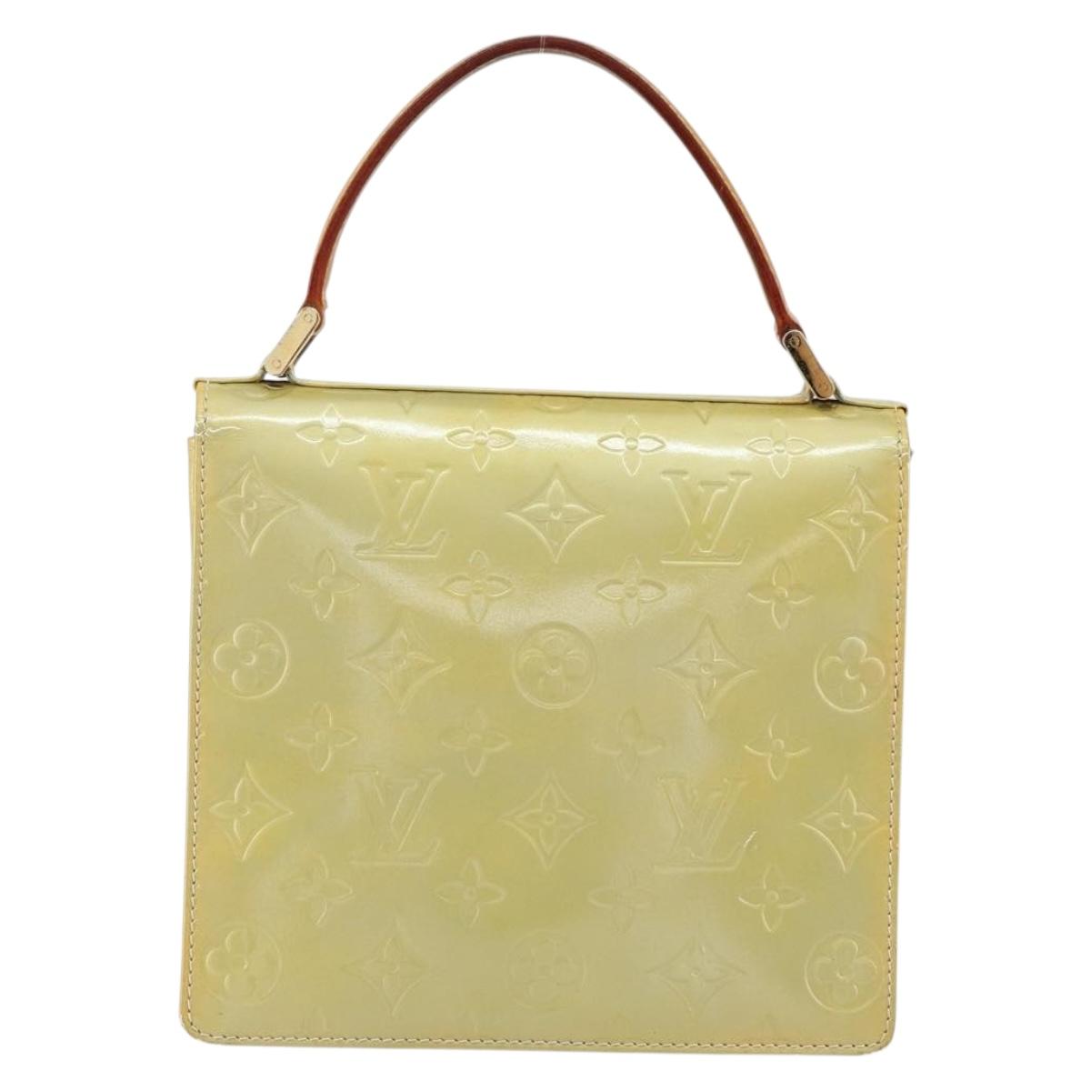 LOUIS VUITTON Monogram Vernis Spring Street Hand Bag Gris M91029 LV Auth bs30901