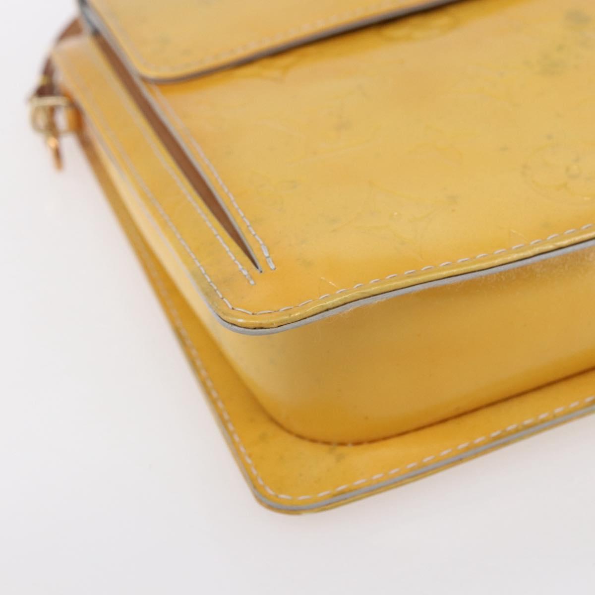 LOUIS VUITTON Monogram Vernis Motto Accessory Pouch Gris M91030 LV Auth bs30902