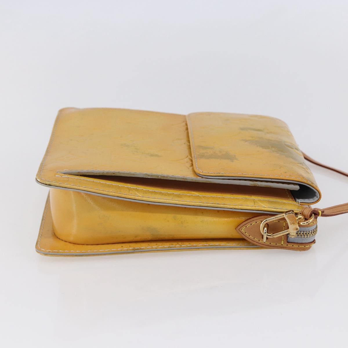 LOUIS VUITTON Monogram Vernis Motto Accessory Pouch Gris M91030 LV Auth bs30902