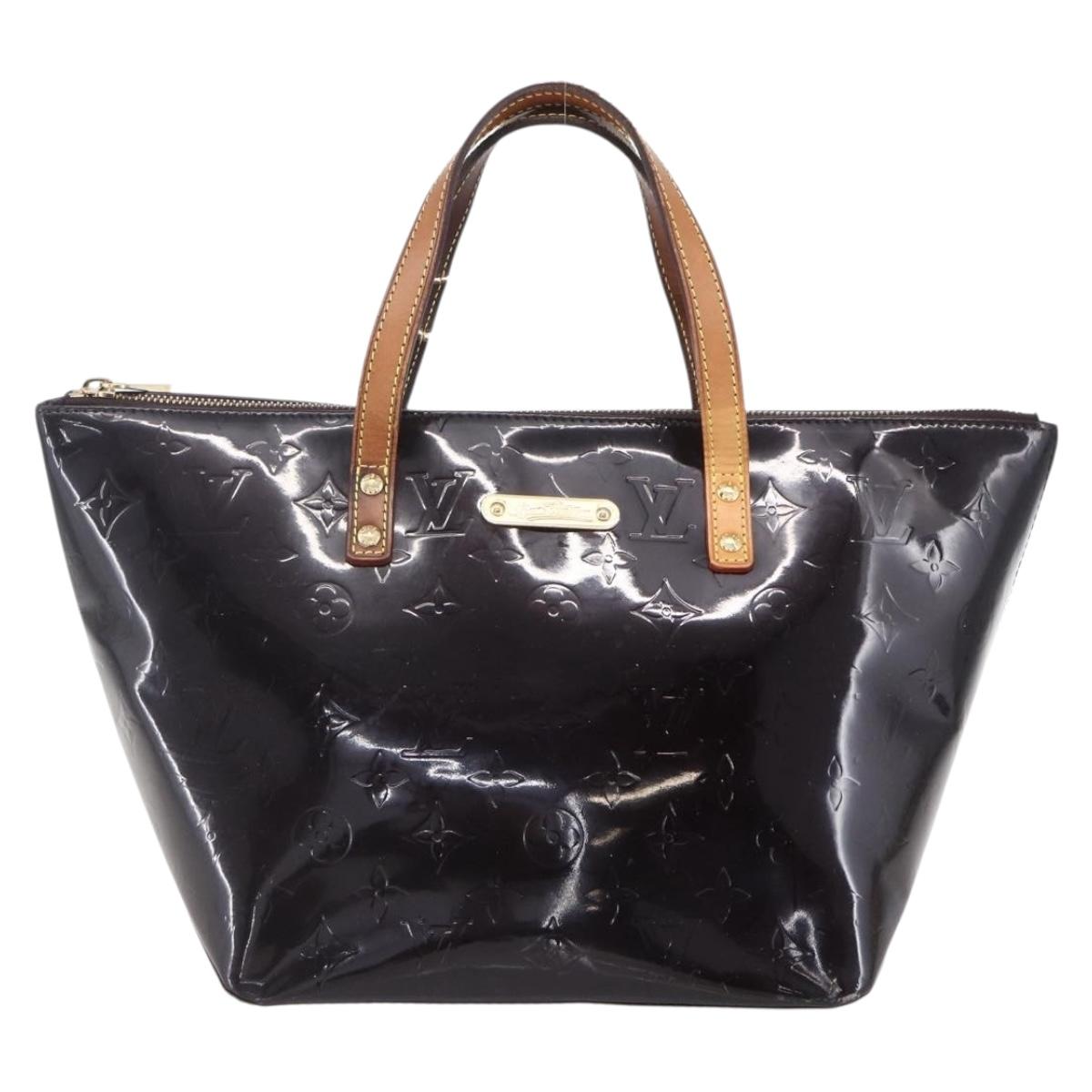 LOUIS VUITTON Monogram Vernis Bellevue PM Hand Bag Amarante M93585 Auth bs30904