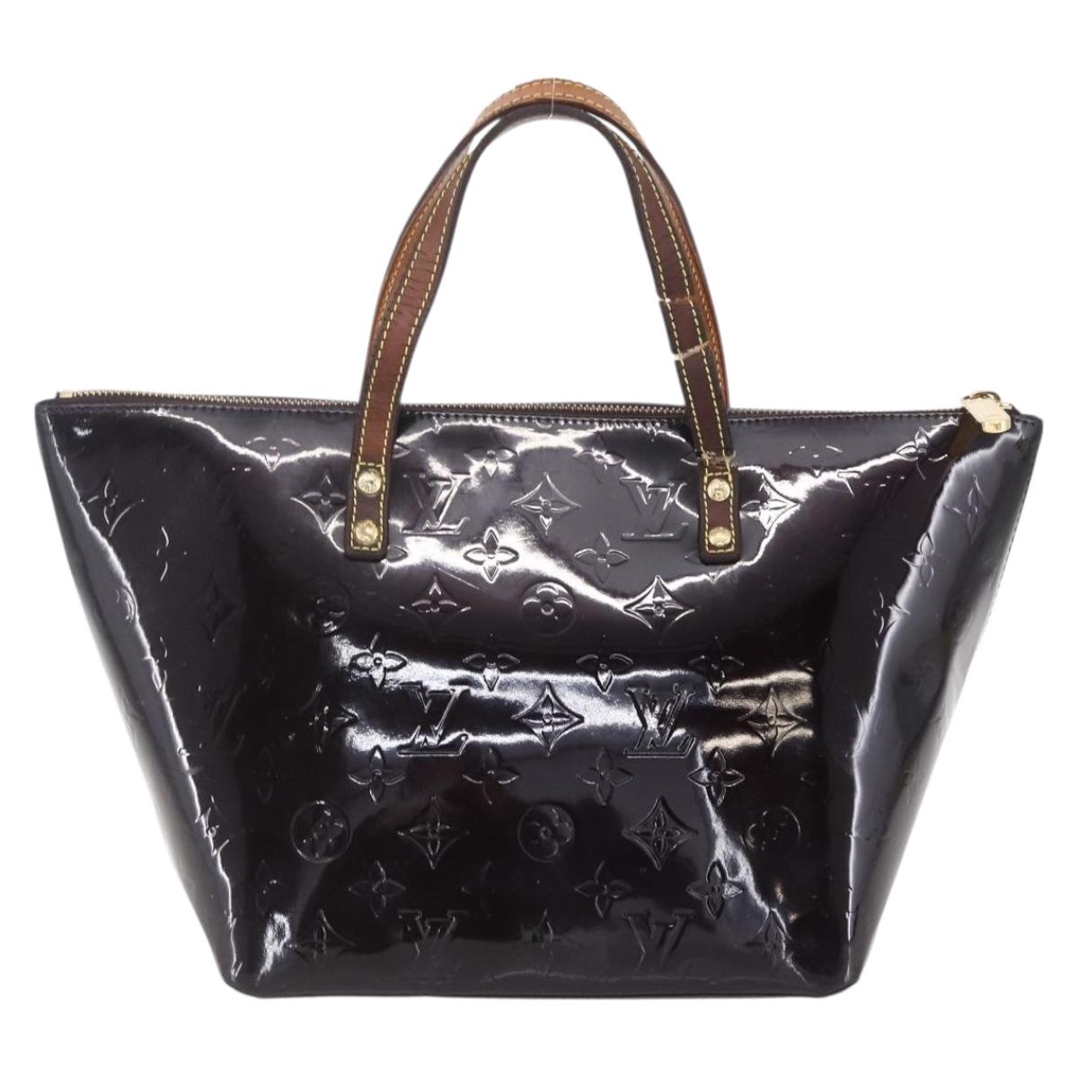 LOUIS VUITTON Monogram Vernis Bellevue PM Hand Bag Amarante M93585 Auth bs30904