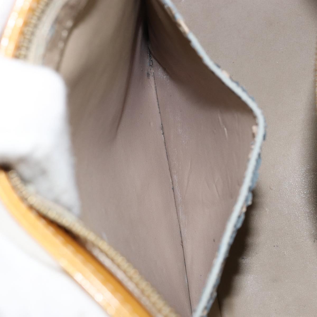 LOUIS VUITTON Monogram Vernis Houston Hand Bag Beige M91004 LV Auth bs30905