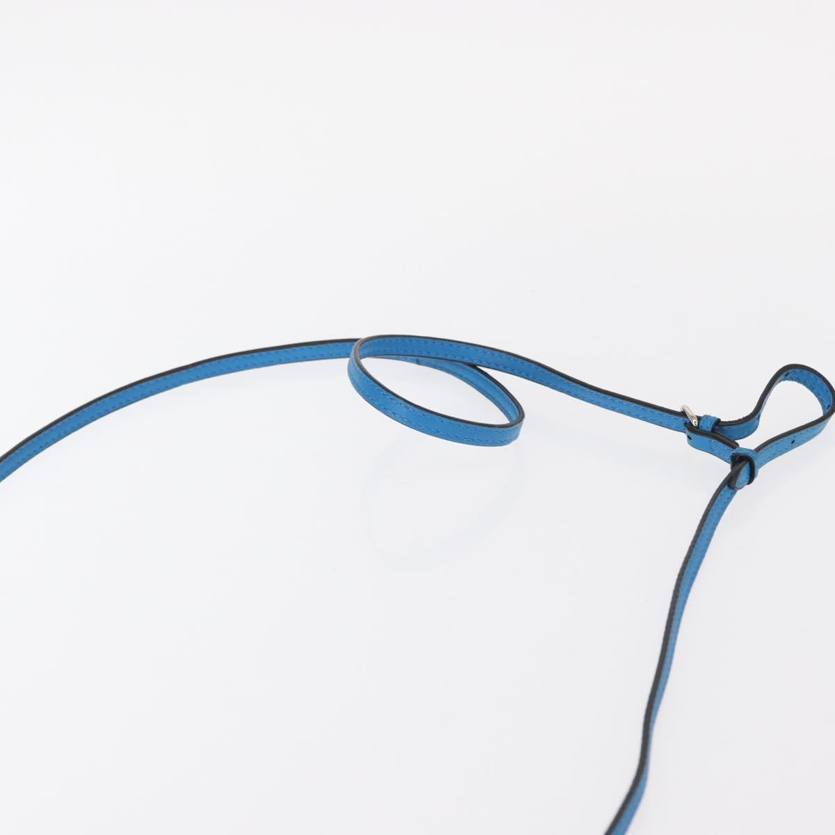 FENDI Micro Bucket Monster Shoulder Bag Leather 2way Blue Silver Auth bs30913