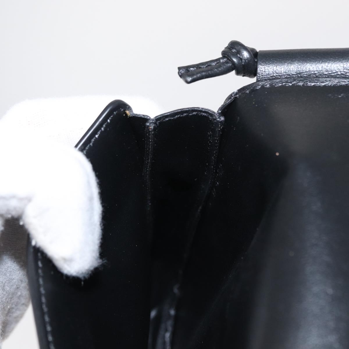 CELINE Triomphe Macadam Canvas Phone Pouch PVC Black Auth bs30914