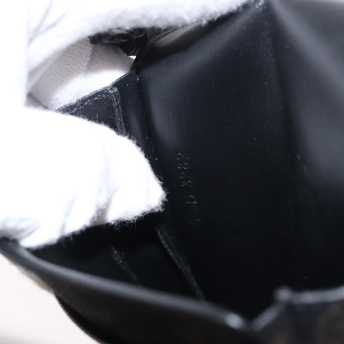 CELINE Triomphe Macadam Canvas Phone Pouch PVC Black Auth bs30914