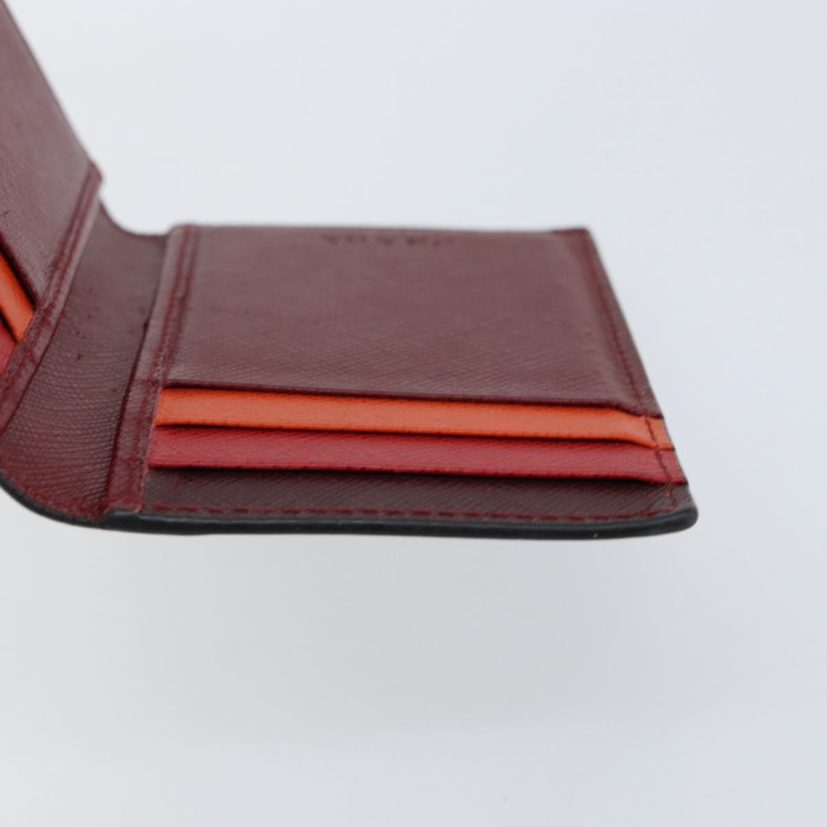 PRADA Card Case Safiano leather Black Auth bs30916