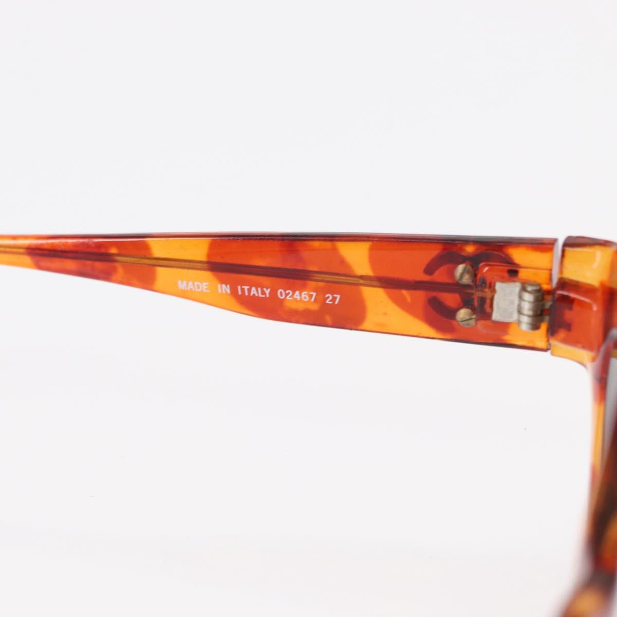 CHANEL Sunglasses Plastic Orange CC Auth bs30917