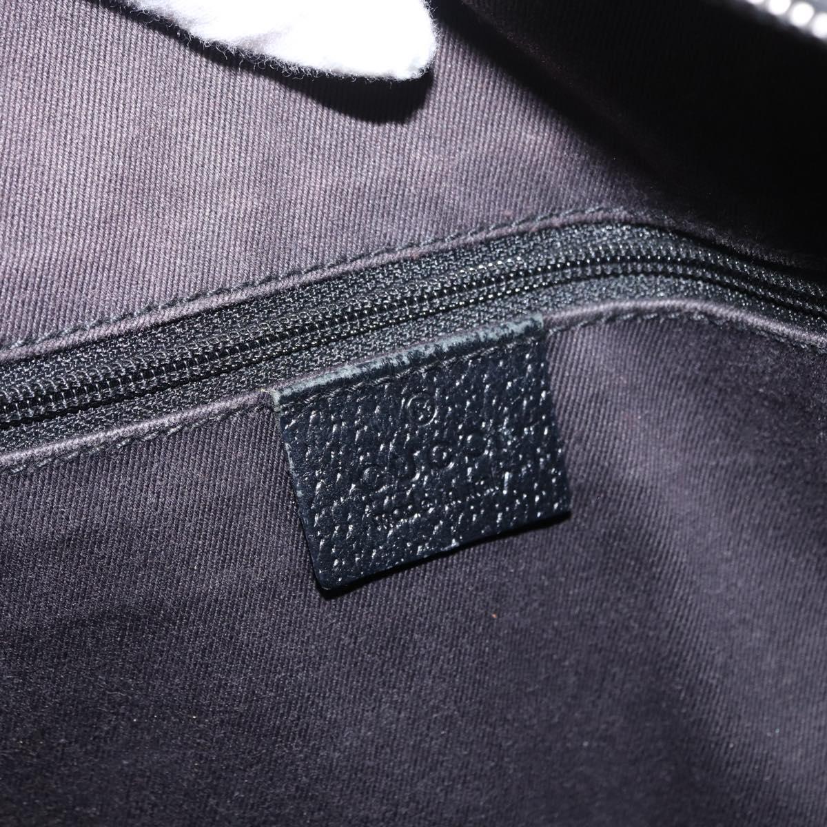 GUCCI GG Canvas Hand Bag Black 113009 Auth bs30929
