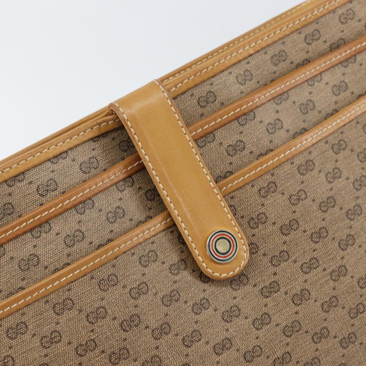 GUCCI Micro GG Supreme Bag PVC Leather Beige Gold 006 904 0555 Auth bs30930