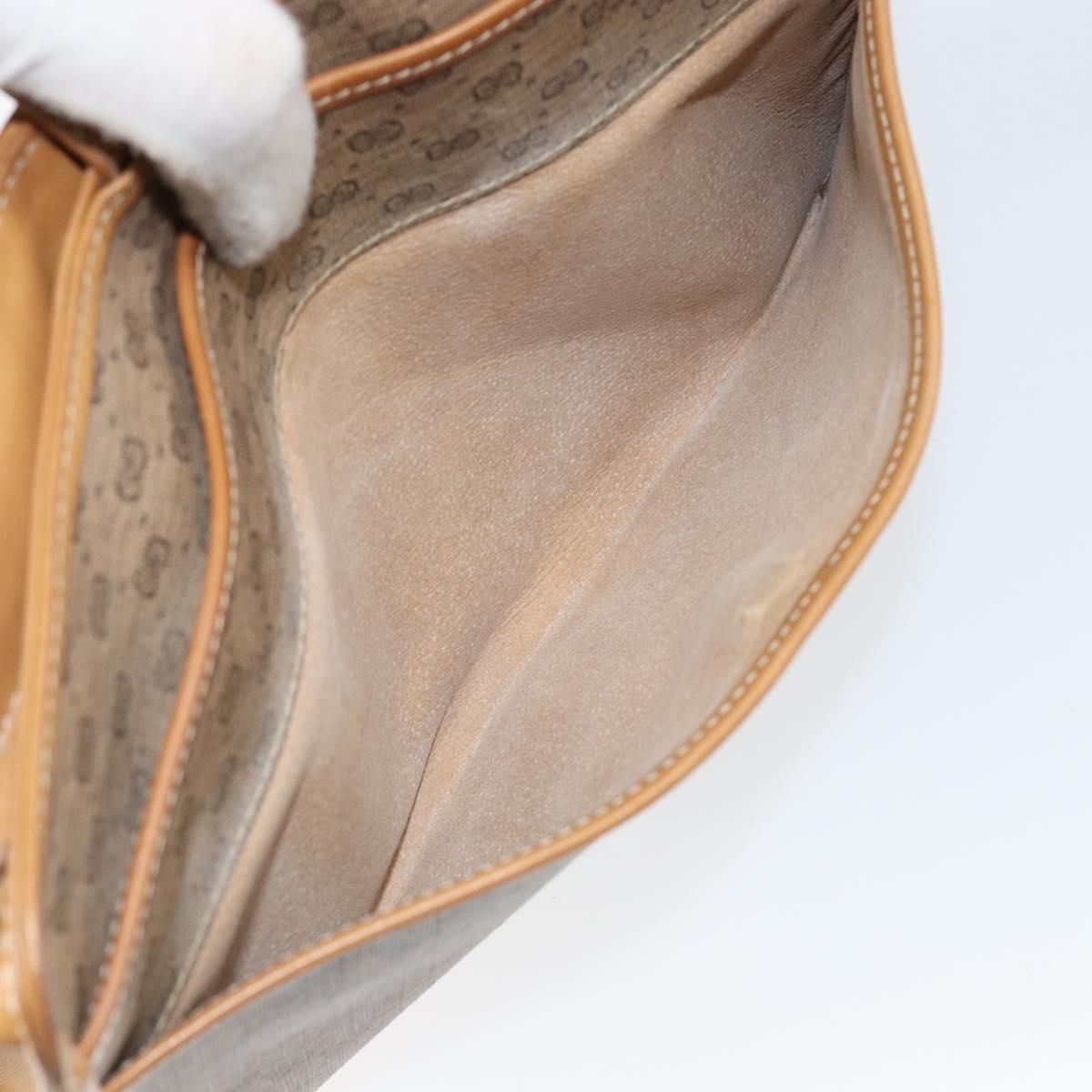 GUCCI Micro GG Supreme Bag PVC Leather Beige Gold 006 904 0555 Auth bs30930