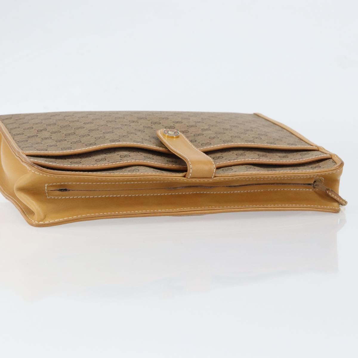 GUCCI Micro GG Supreme Bag PVC Leather Beige Gold 006 904 0555 Auth bs30930