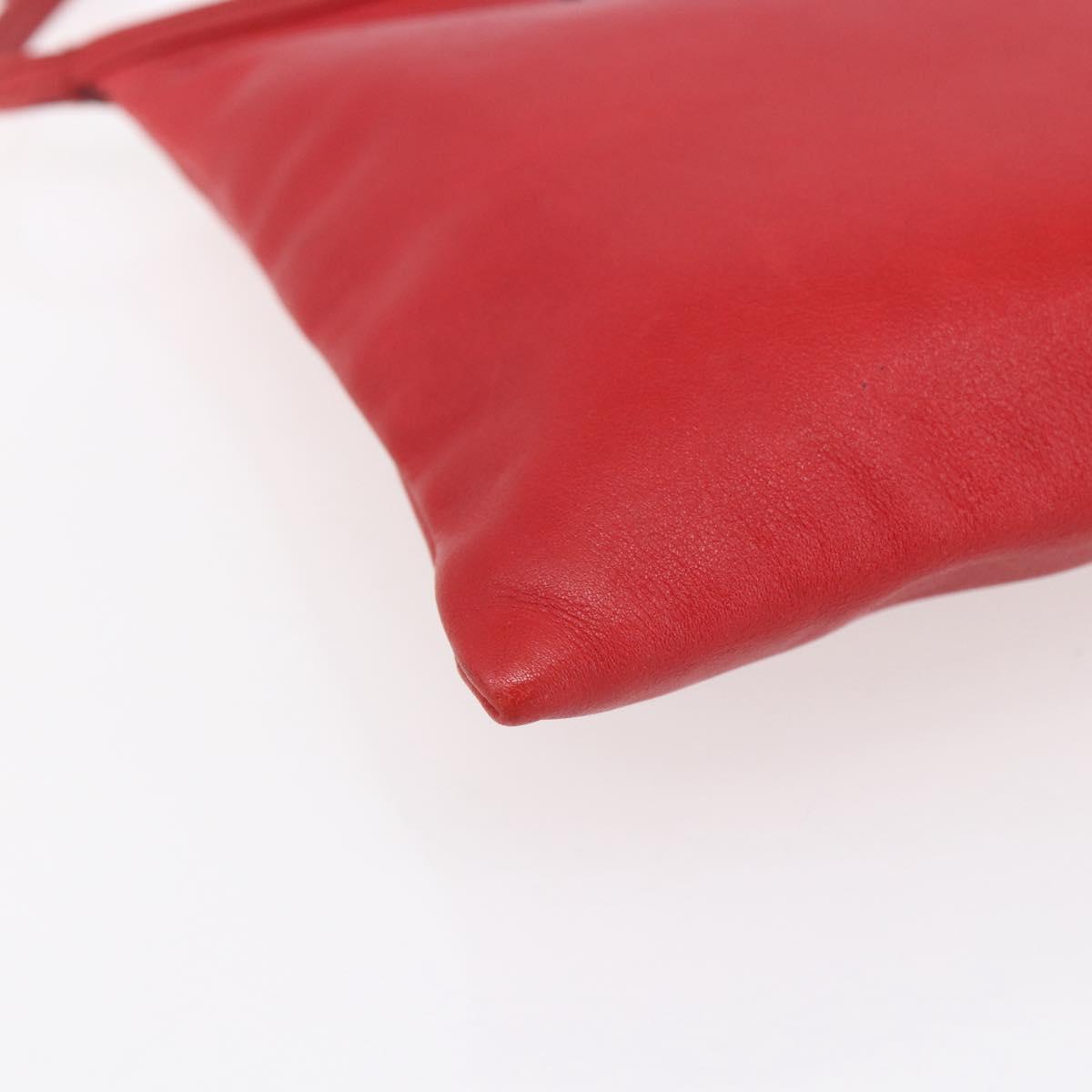 GUCCI Shoulder Bag Leather Red 039 0999 1669 Auth bs30931