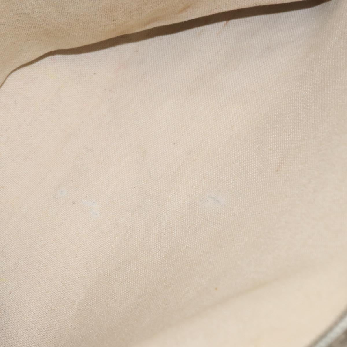 GUCCI GG Supreme Tote Bag PVC Beige Silver 211137 Auth bs30938