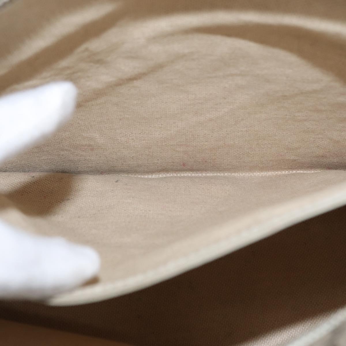 GUCCI GG Supreme Tote Bag PVC Beige Silver 211137 Auth bs30938