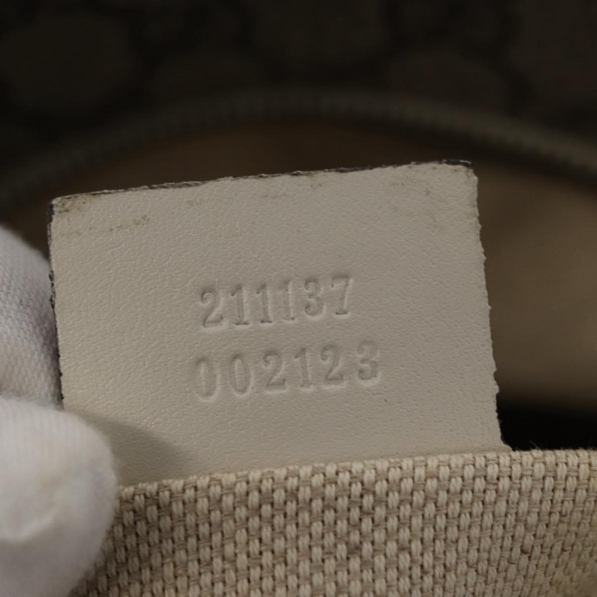 GUCCI GG Supreme Tote Bag PVC Beige Silver 211137 Auth bs30938