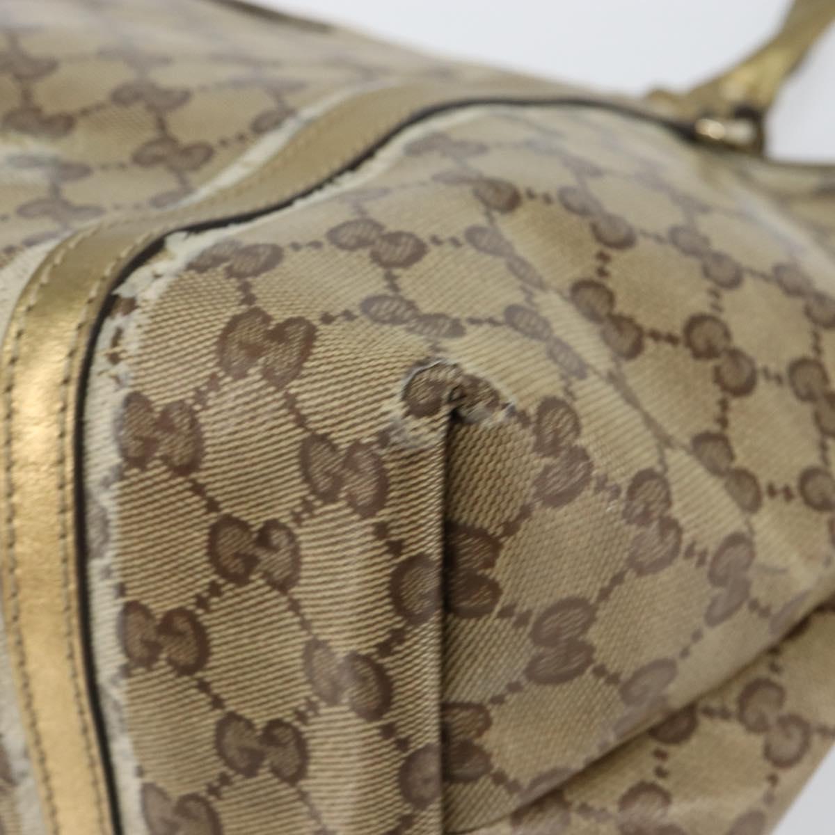 GUCCI GG Crystal Tote Bag Coated Canvas Pink Gold 197953 Auth bs30946