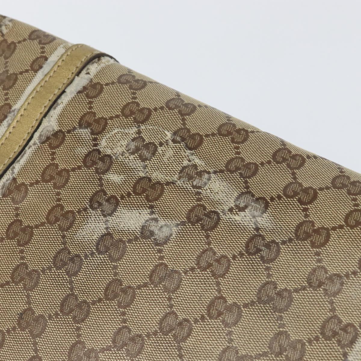 GUCCI GG Crystal Tote Bag Coated Canvas Pink Gold 197953 Auth bs30946