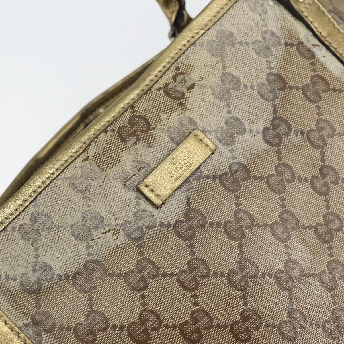 GUCCI GG Crystal Tote Bag Coated Canvas Pink Gold 197953 Auth bs30946