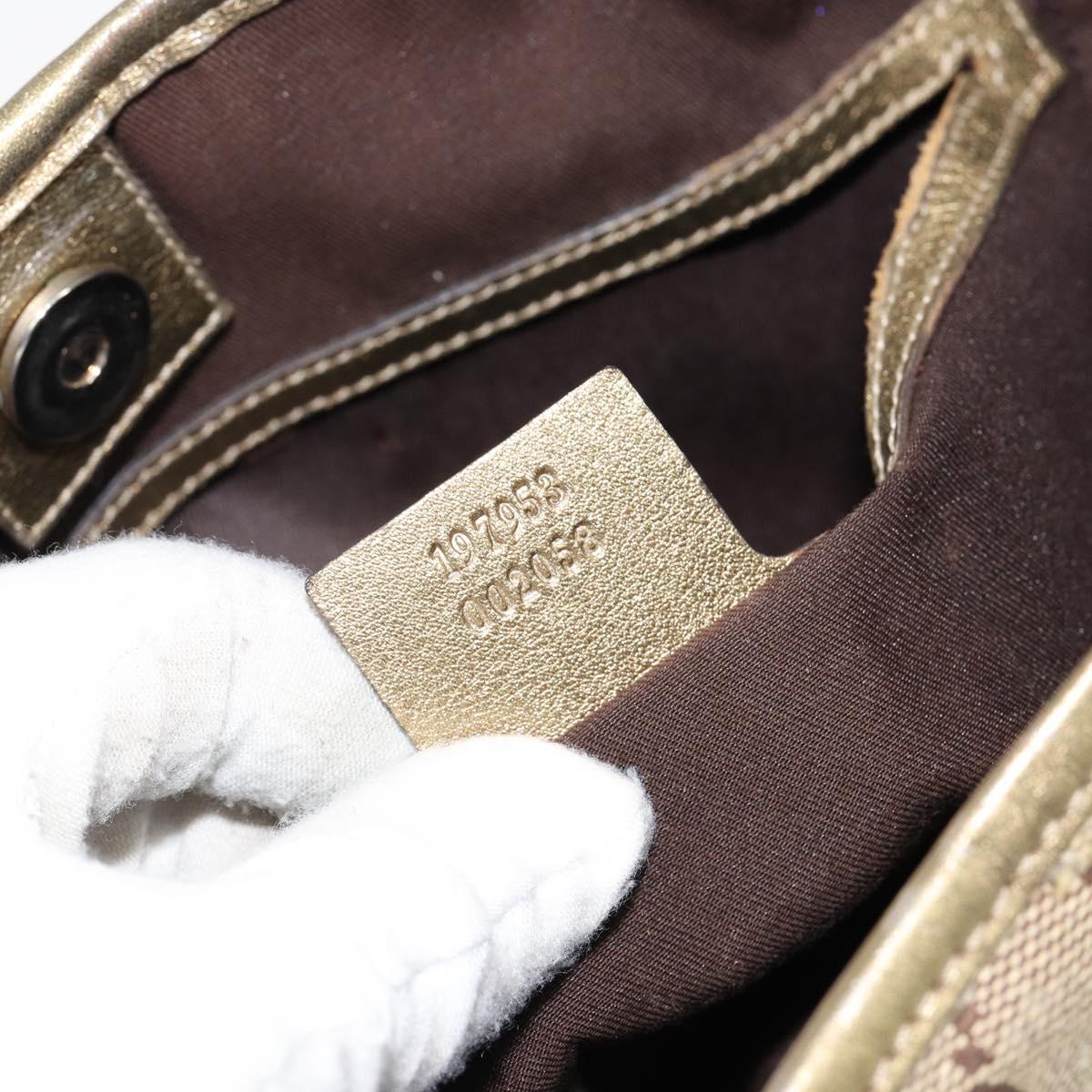 GUCCI GG Crystal Tote Bag Coated Canvas Pink Gold 197953 Auth bs30946