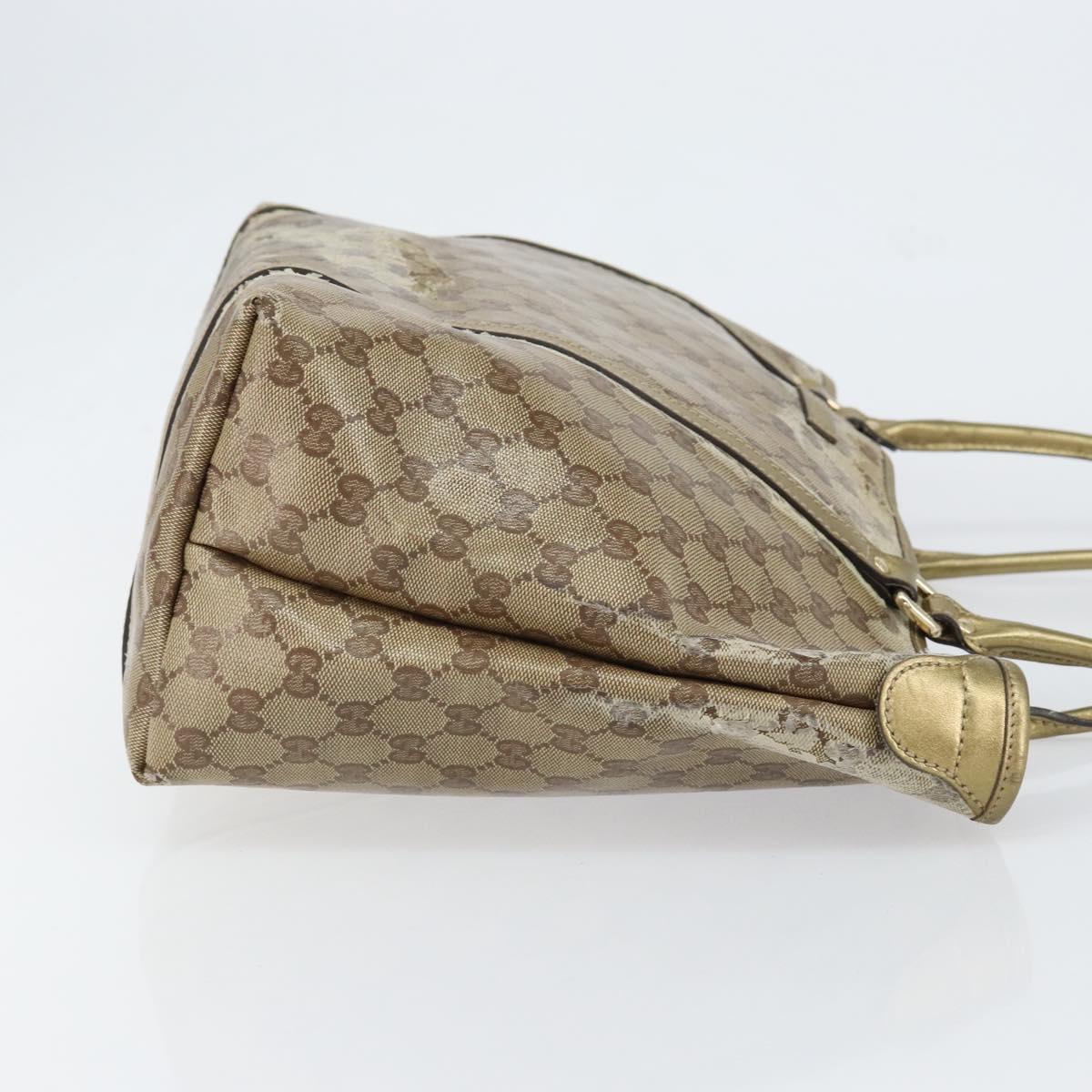 GUCCI GG Crystal Tote Bag Coated Canvas Pink Gold 197953 Auth bs30946