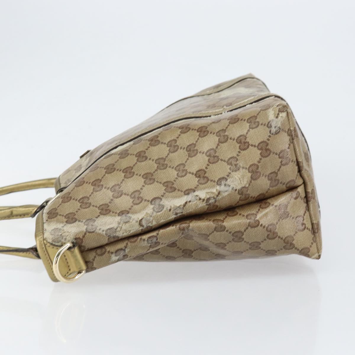 GUCCI GG Crystal Tote Bag Coated Canvas Pink Gold 197953 Auth bs30946