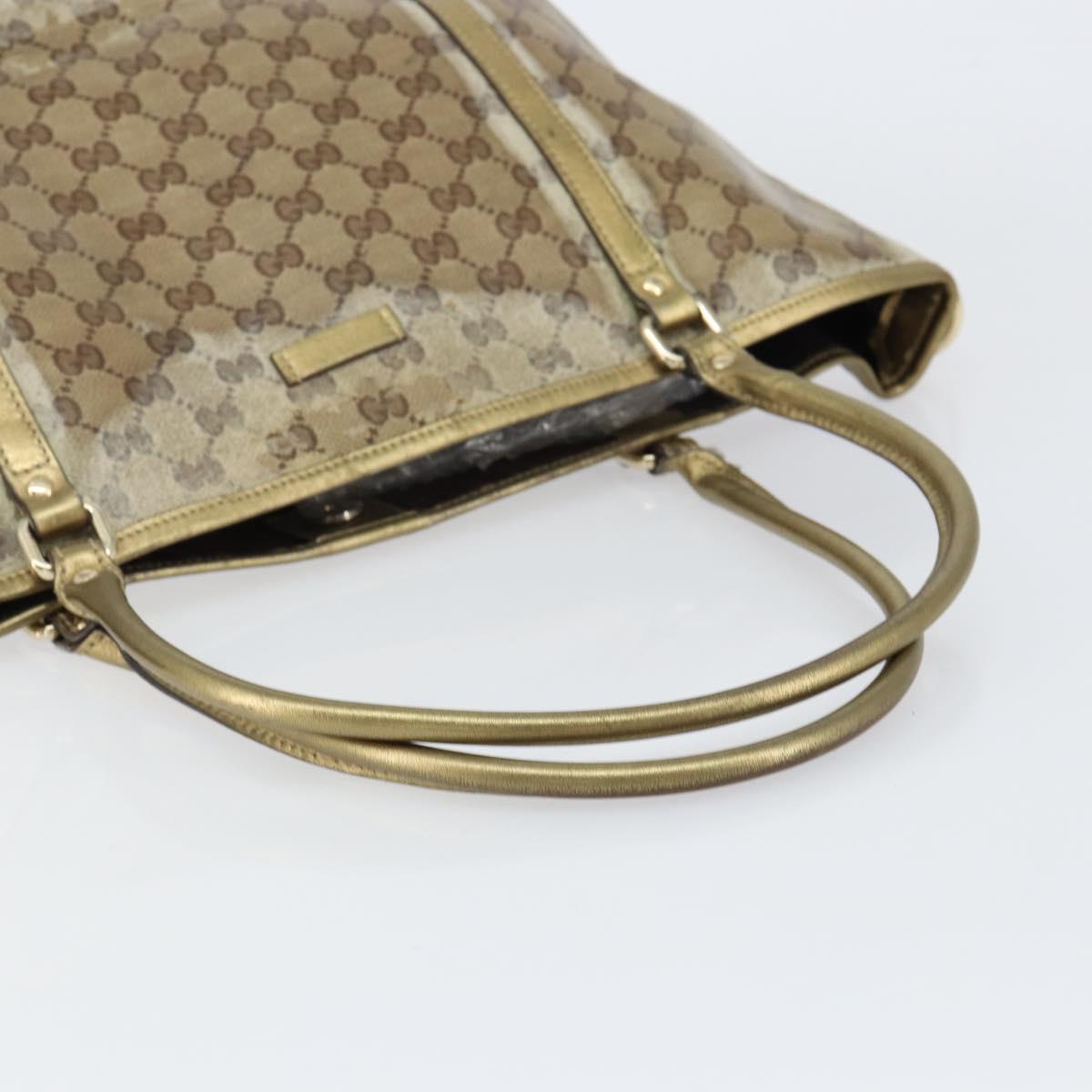 GUCCI GG Crystal Tote Bag Coated Canvas Pink Gold 197953 Auth bs30946