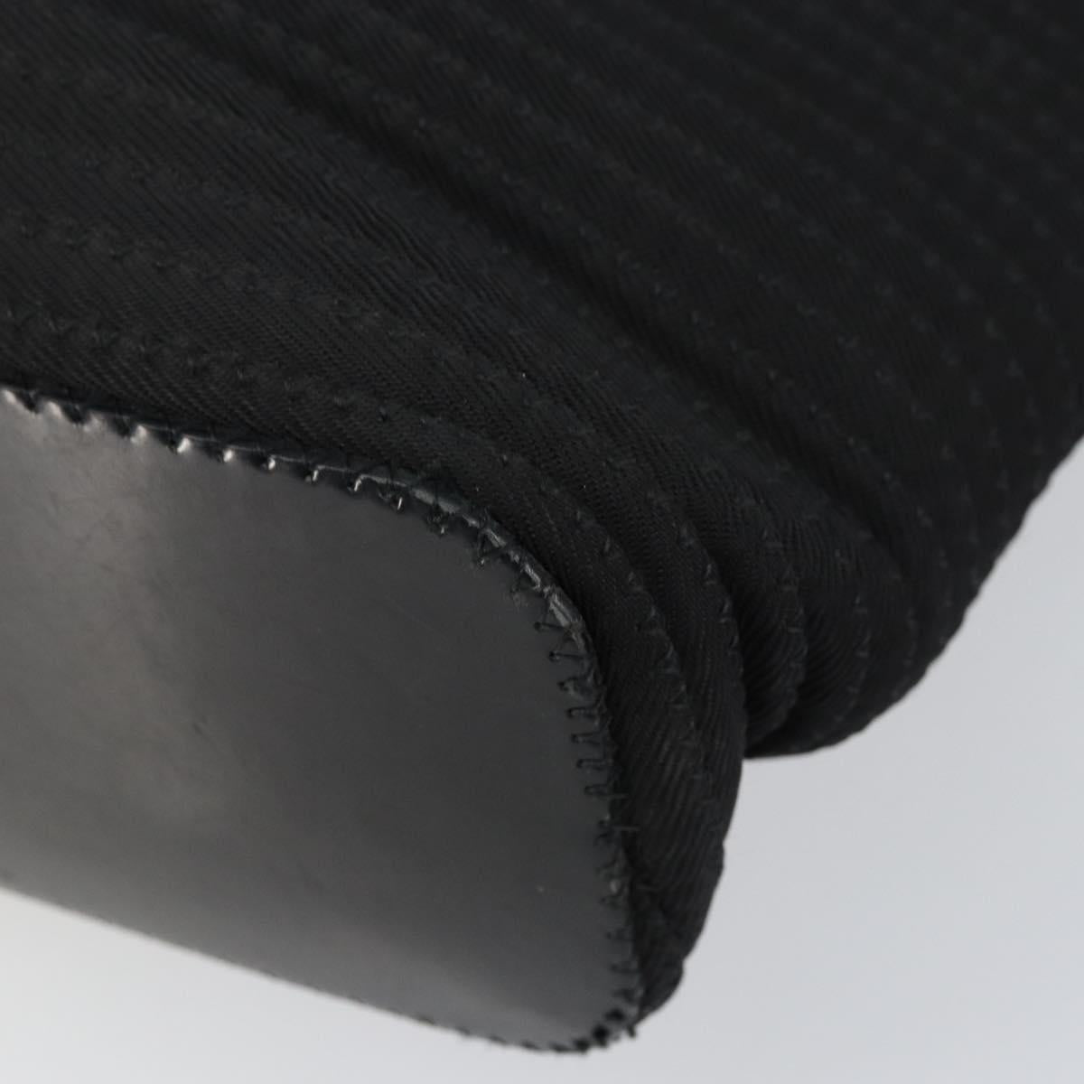 GUCCI Bamboo Hand Bag Canvas 2way Black Silver 002 2058 0439 5 Auth bs30947