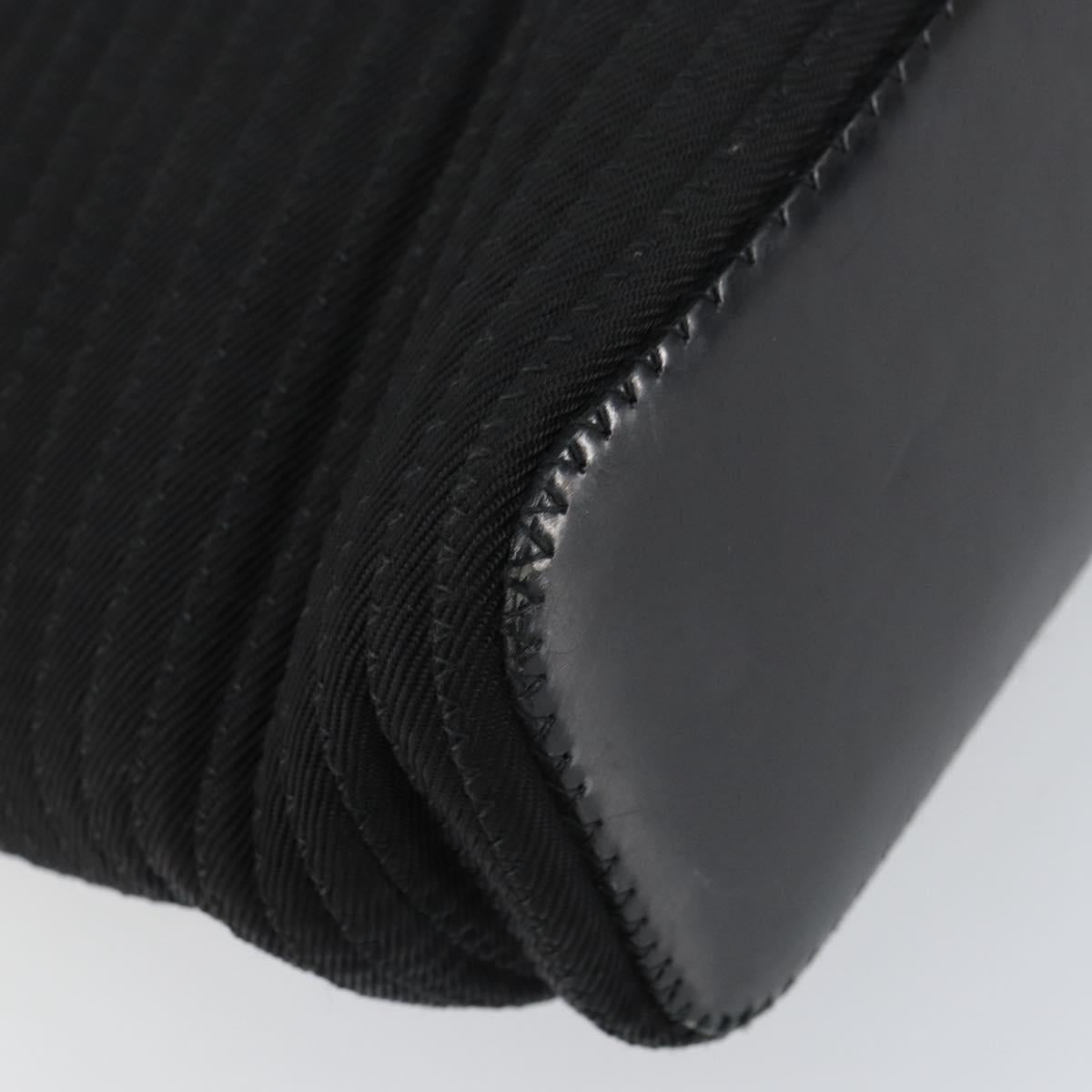 GUCCI Bamboo Hand Bag Canvas 2way Black Silver 002 2058 0439 5 Auth bs30947