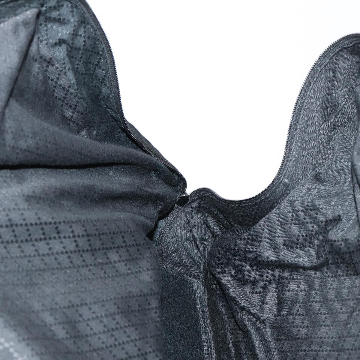 GUCCI Boston Bag Nylon Black Silver 010 1553 0301 Auth bs30950