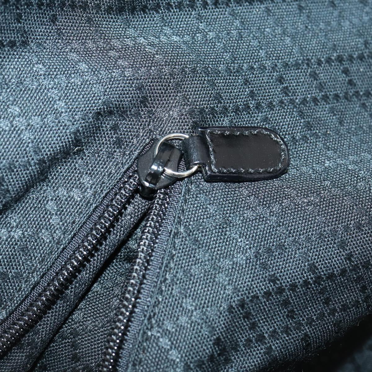 GUCCI Boston Bag Nylon Black Silver 010 1553 0301 Auth bs30950