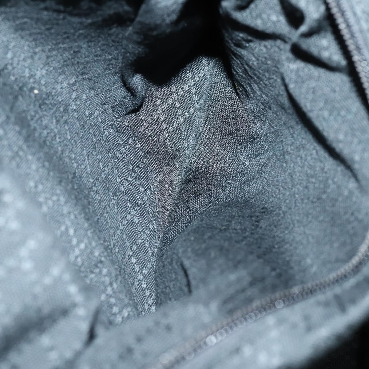 GUCCI Boston Bag Nylon Black Silver 010 1553 0301 Auth bs30950