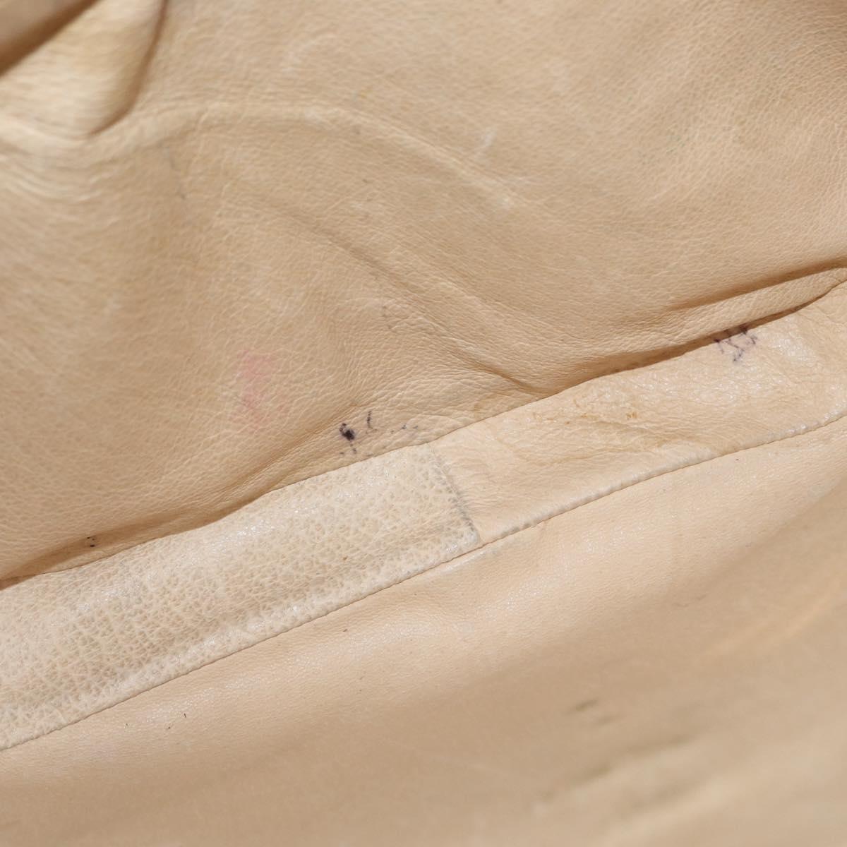 GUCCI Shoulder Bag Leather Brown Gold Auth bs30951