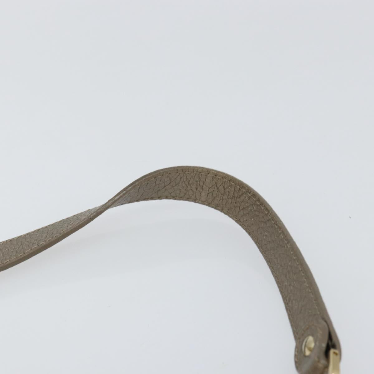 VERSACE Chain Shoulder Bag Canvas Champagne Gold Auth bs30954