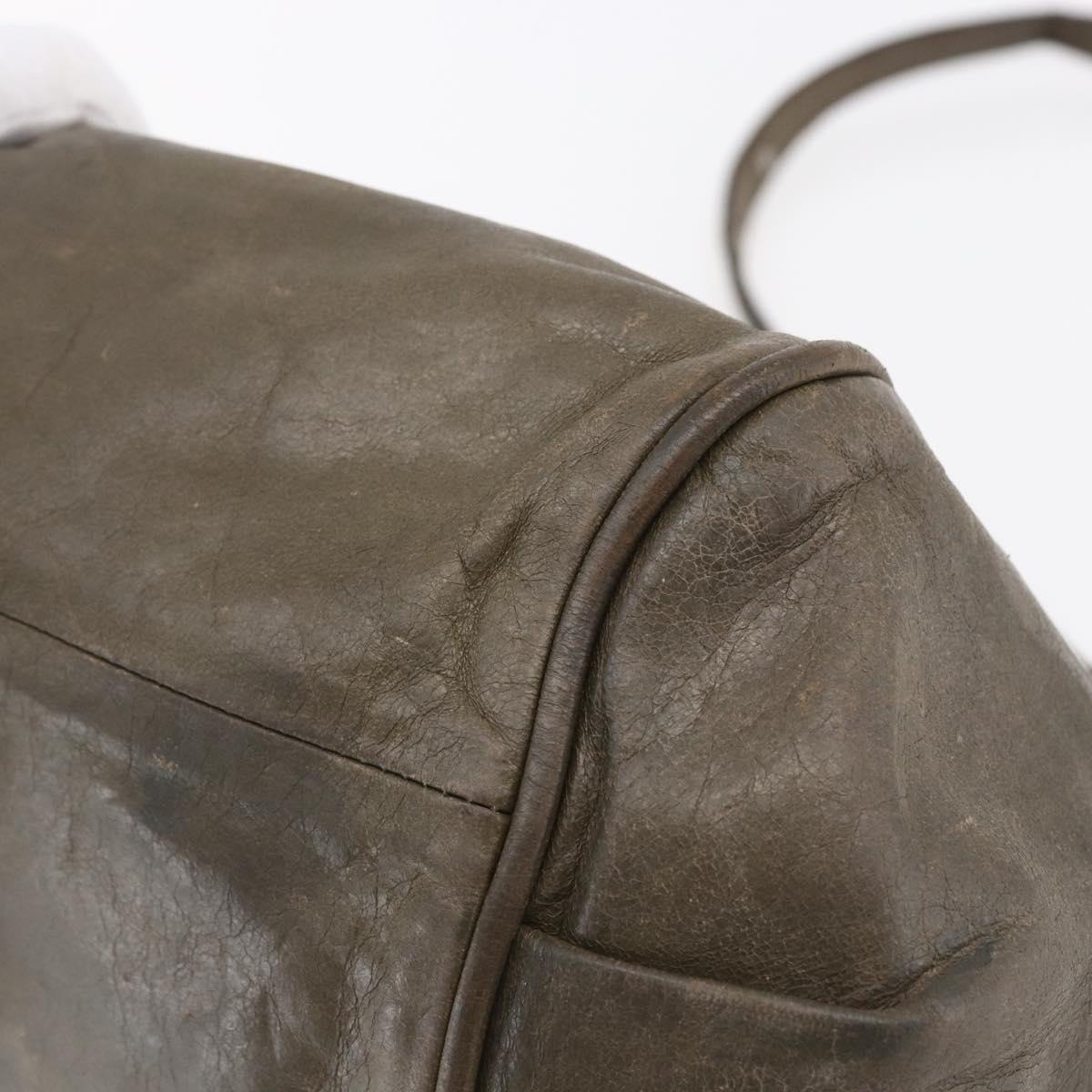 Chloe Etel Hand Bag Leather 2way Beige Gold Auth bs30955