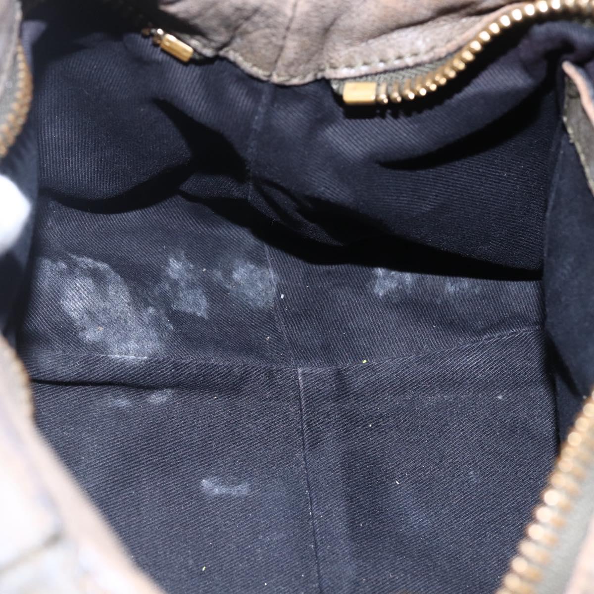 Chloe Etel Hand Bag Leather 2way Beige Gold Auth bs30955