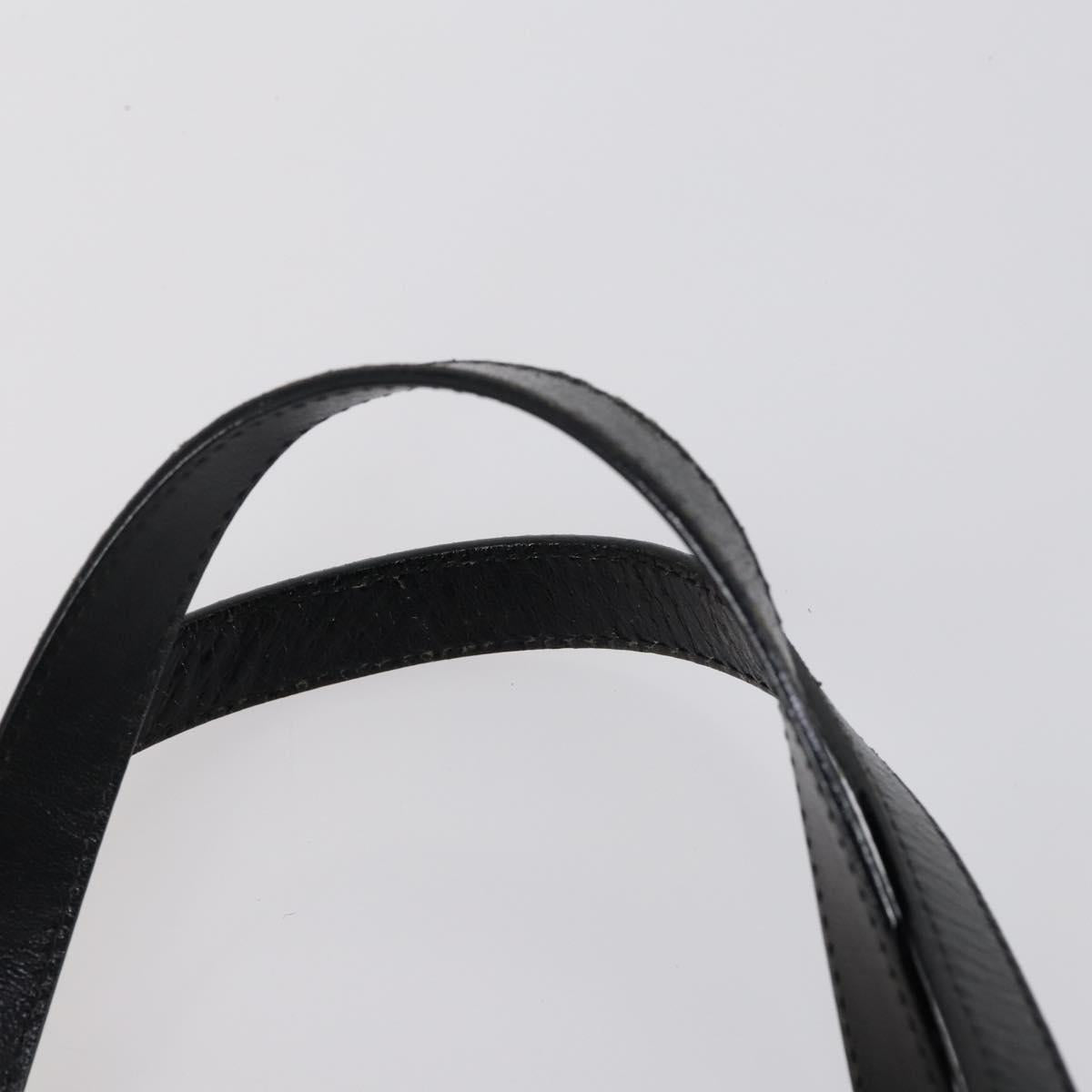 BALLY Hand Bag Leather 2 Set Black Auth bs30961