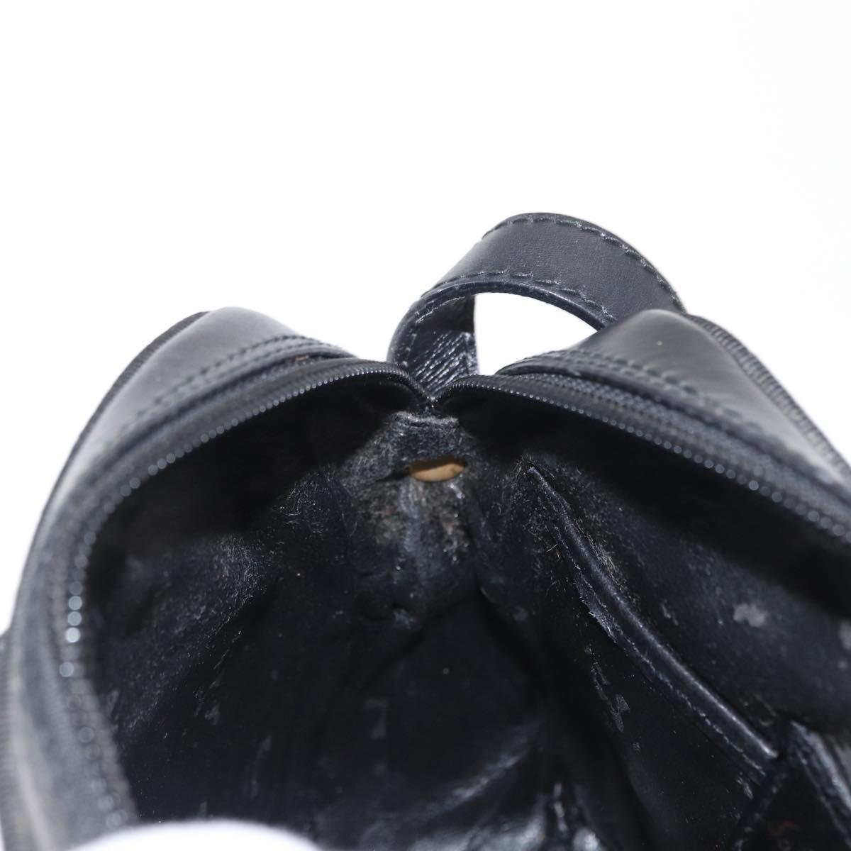 Salvatore Ferragamo Vala Shoulder Bag Leather Black Gold Auth bs30964