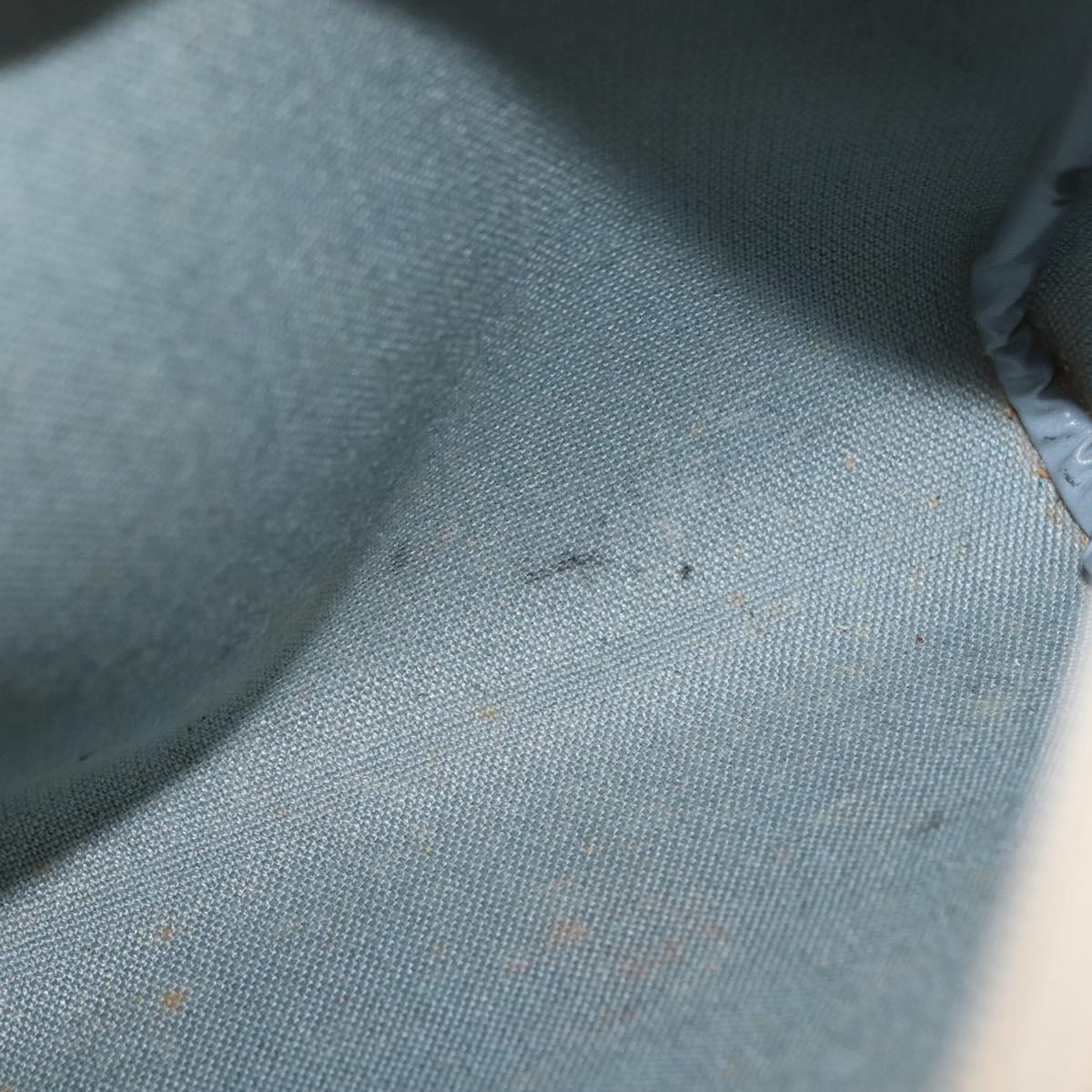 Christian Dior Honeycomb Canvas Shoulder Bag PVC White gold Auth bs30970