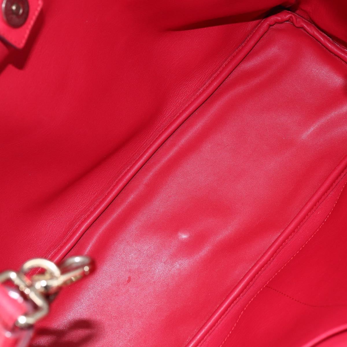 Christian Dior Diorissimo Hand Bag Leather 2way Orange Gold Auth bs30974