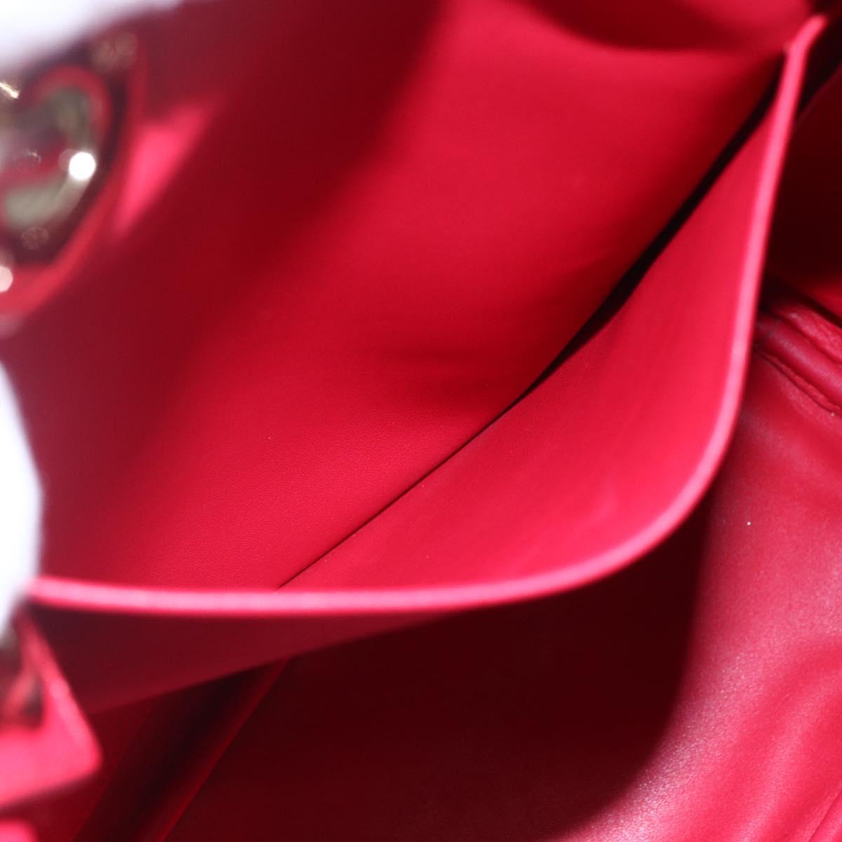 Christian Dior Diorissimo Hand Bag Leather 2way Orange Gold Auth bs30974